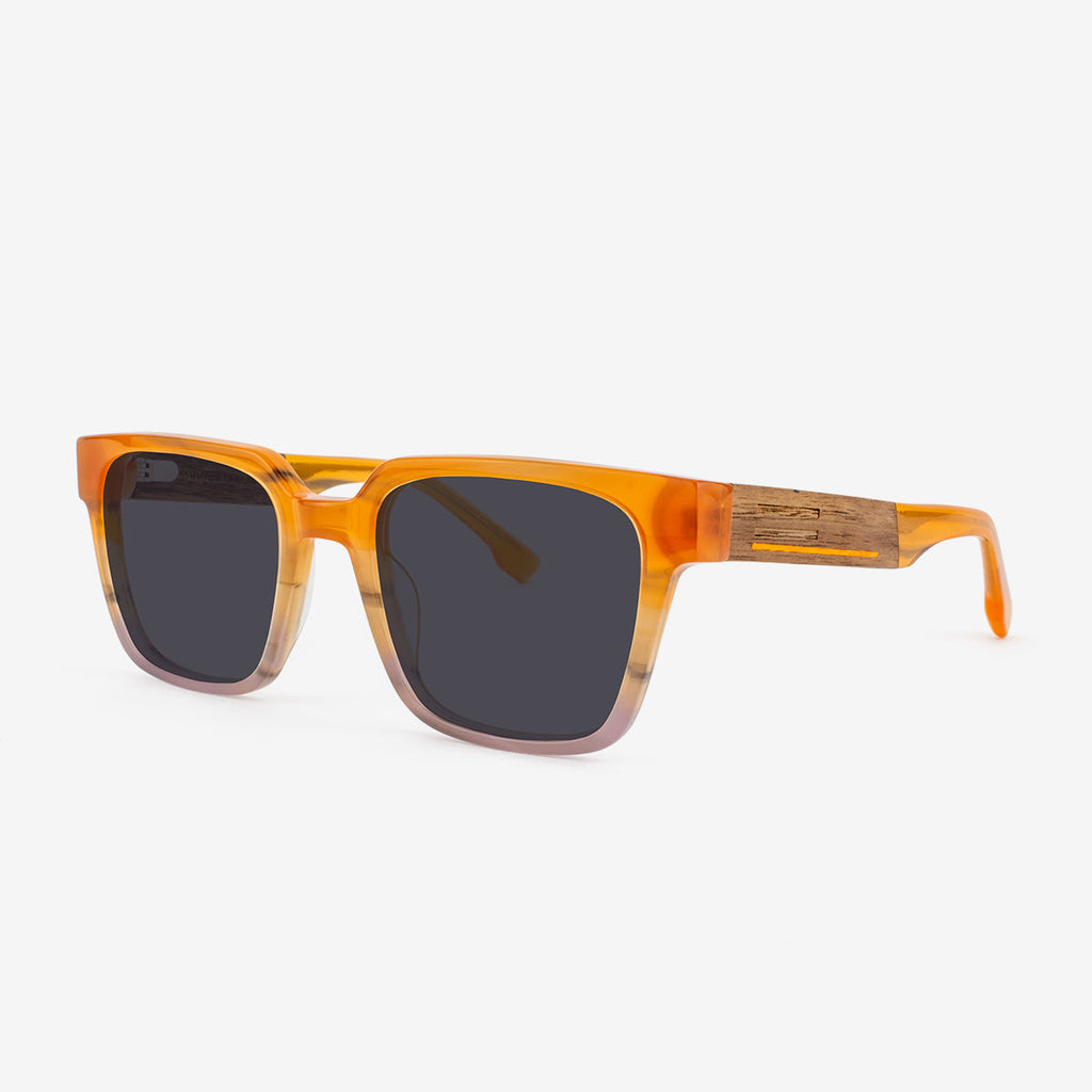 Micanopy Acetate & Wood Boxy Frame Sunglasses