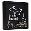 Michigan Drink Beer From Here Beer Cap Shadow Box