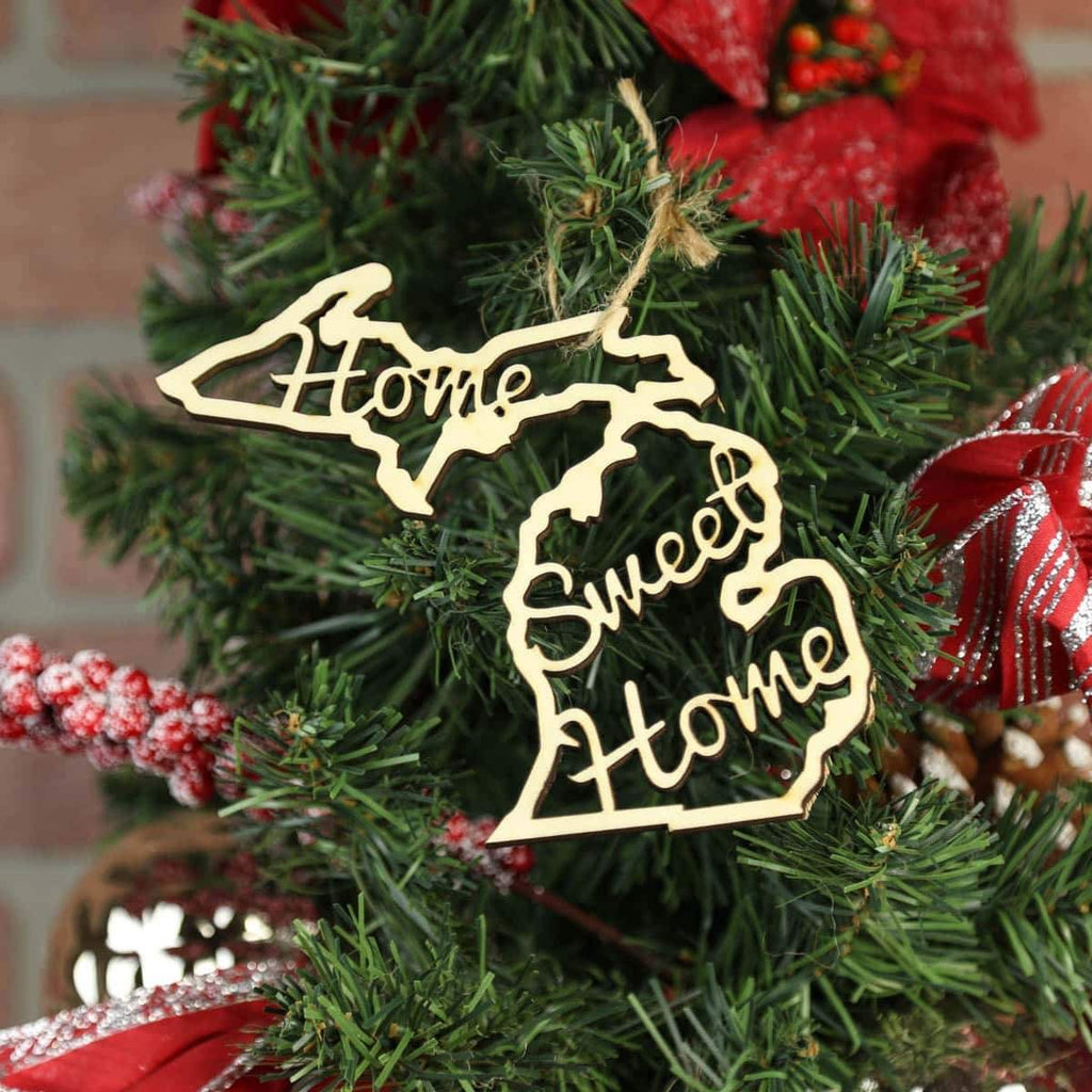 Michigan Home Sweet Home Ornaments
