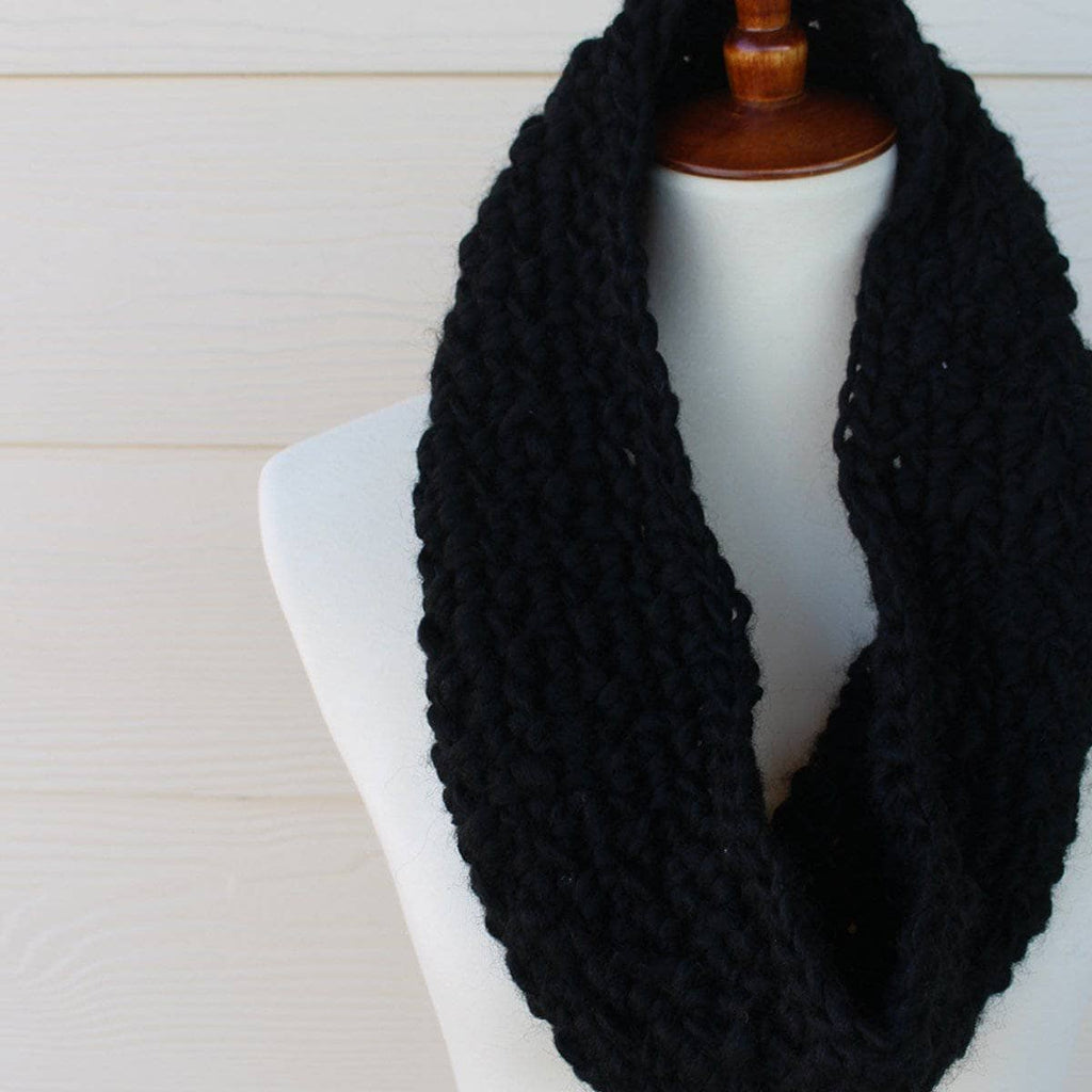 Midnight Scarf Crochet Kit for Beginners with Thick Wool Yarn