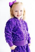 Purple Velvet Sequin Jacket
