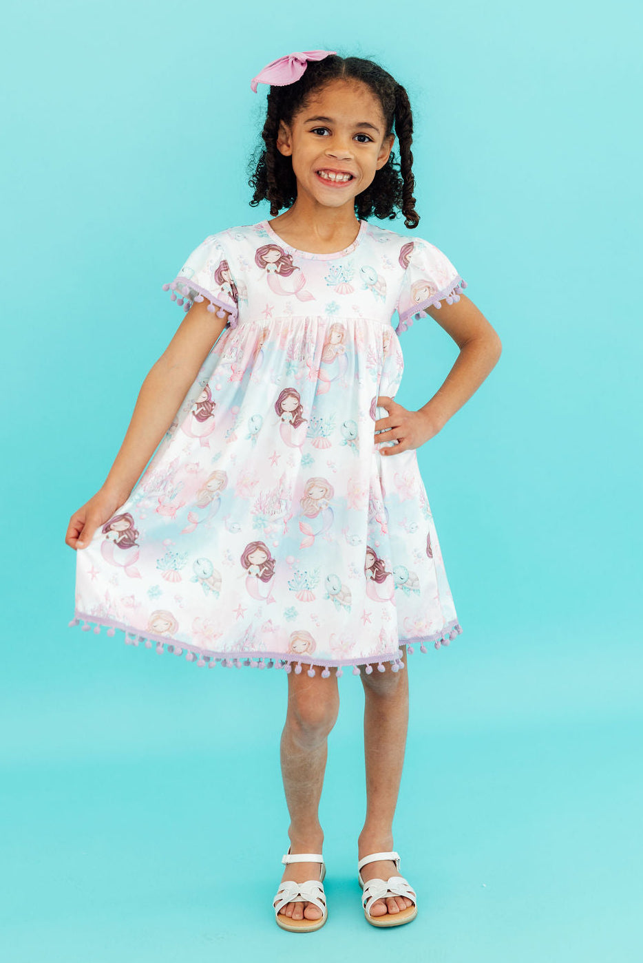 Mermaid Fairytale Pom Pom Dress