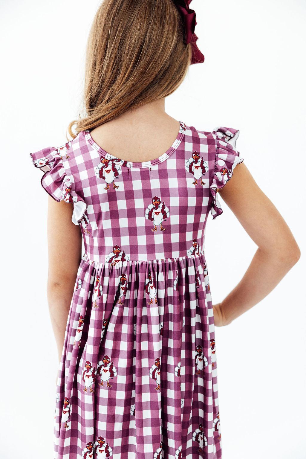Virginia Tech Plaid Hokie Flutter Twirl Dress