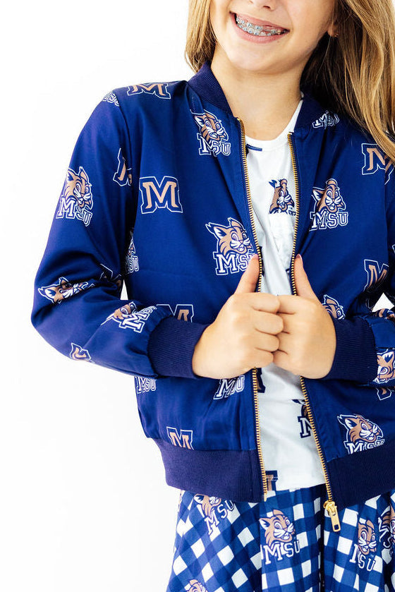 Montana State University Blue Bobcat Satin Jacket