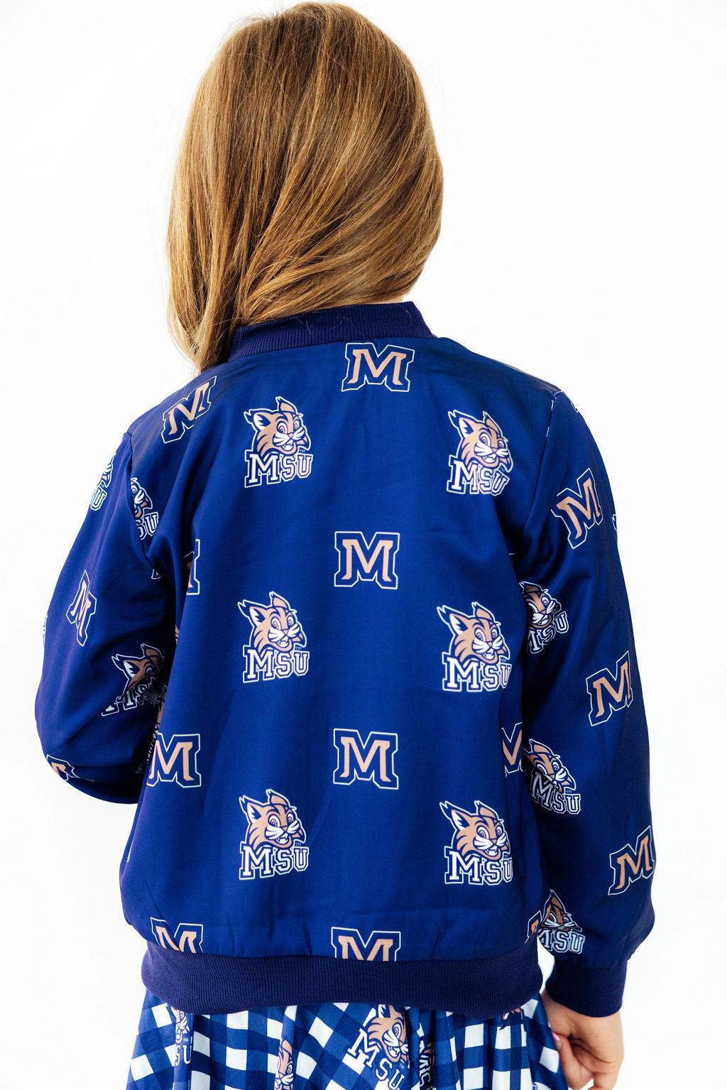 Montana State University Blue Bobcat Satin Jacket