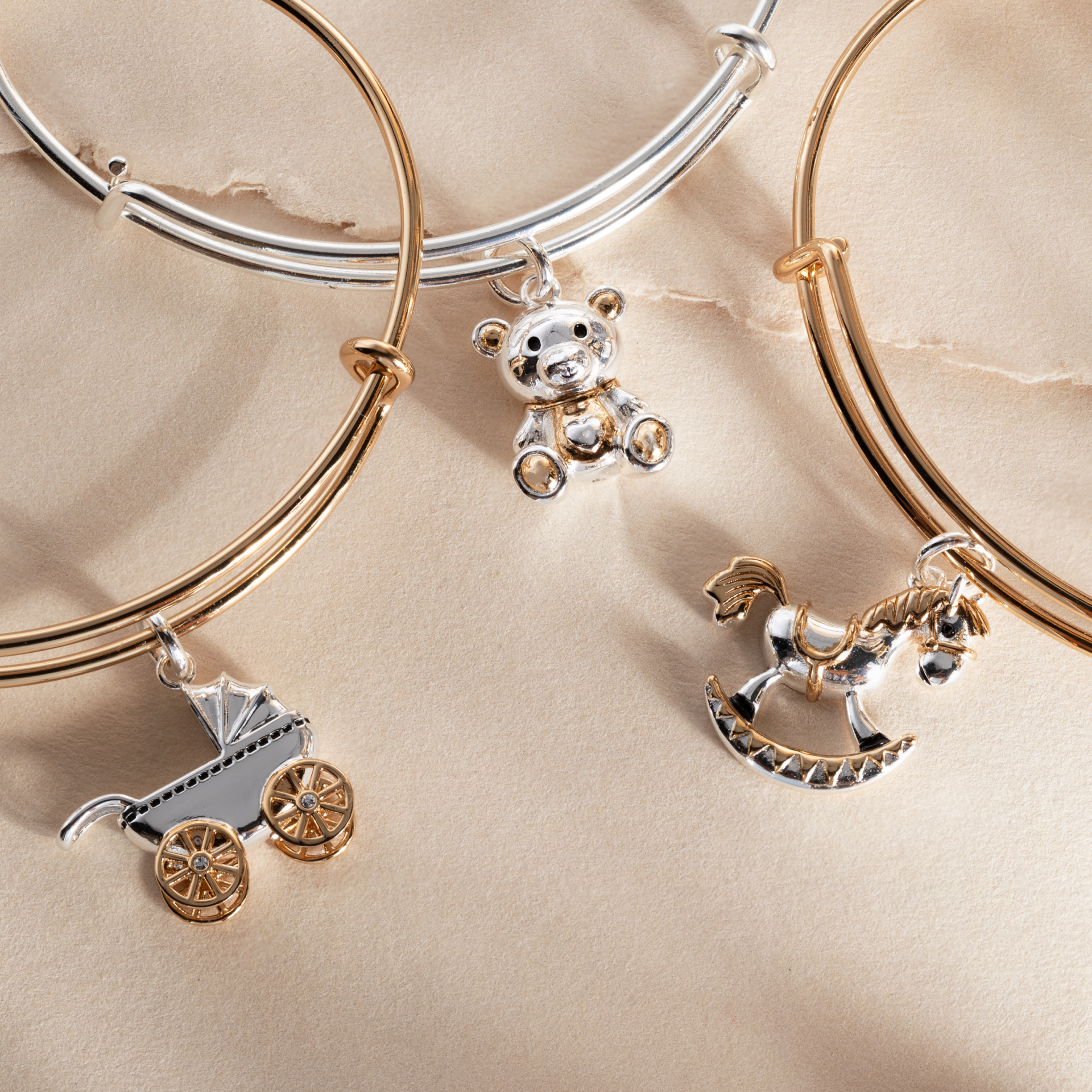 Baby's First Hanukkah Expandable Wire Bangle Keepsake Bracelet