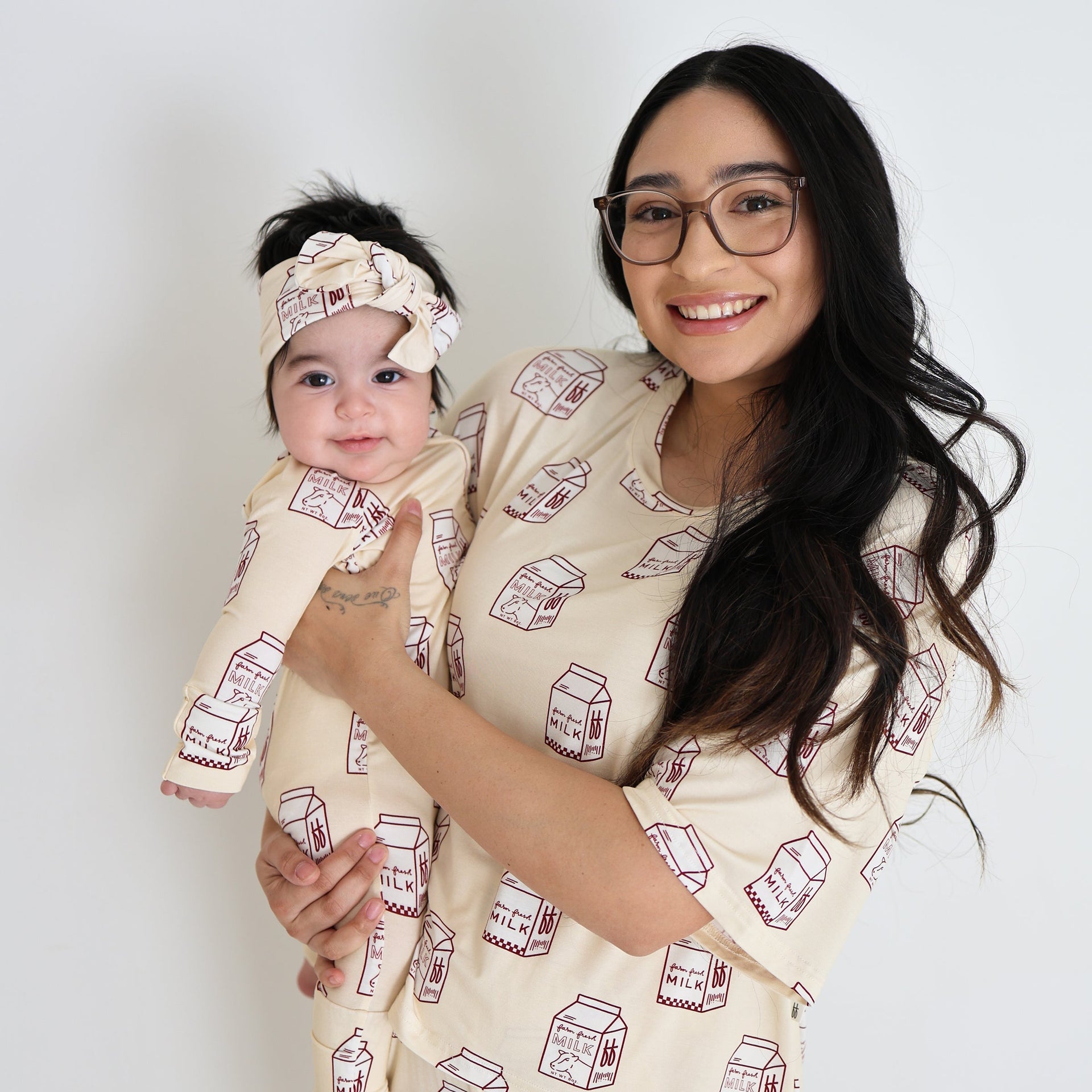 Milk Print Bamboo Baby Zip Pajamas One-Piece - Image 7