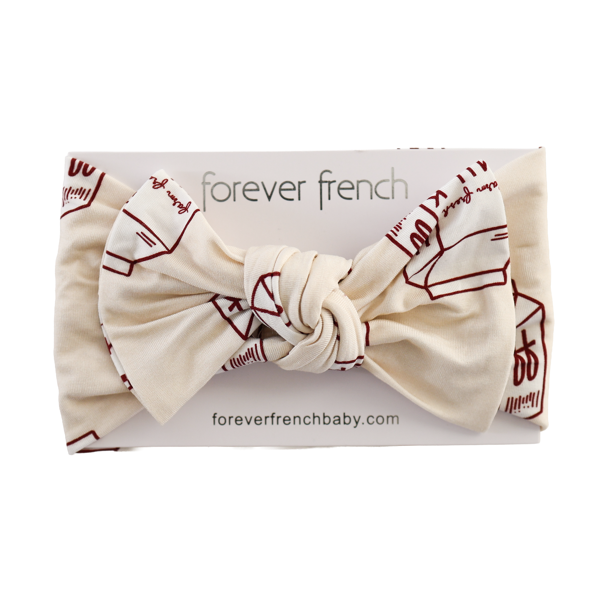 Milk Print Bamboo Baby Head Wrap Bow Accessory - Image 6