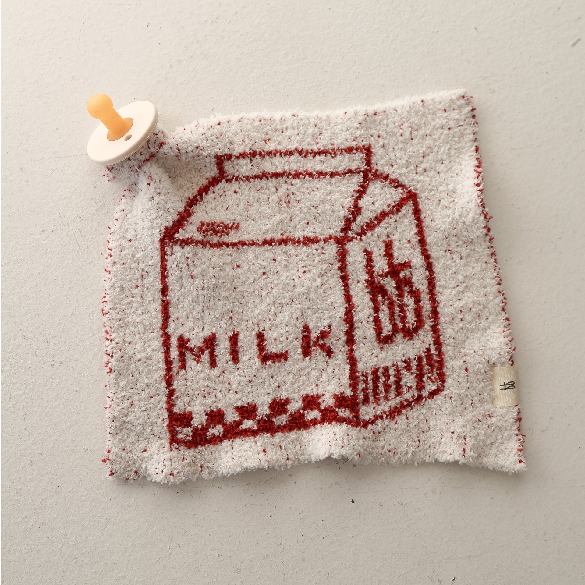 Milk Print Plush Baby Lovey Soft Microfiber Security Blanket - Image 2