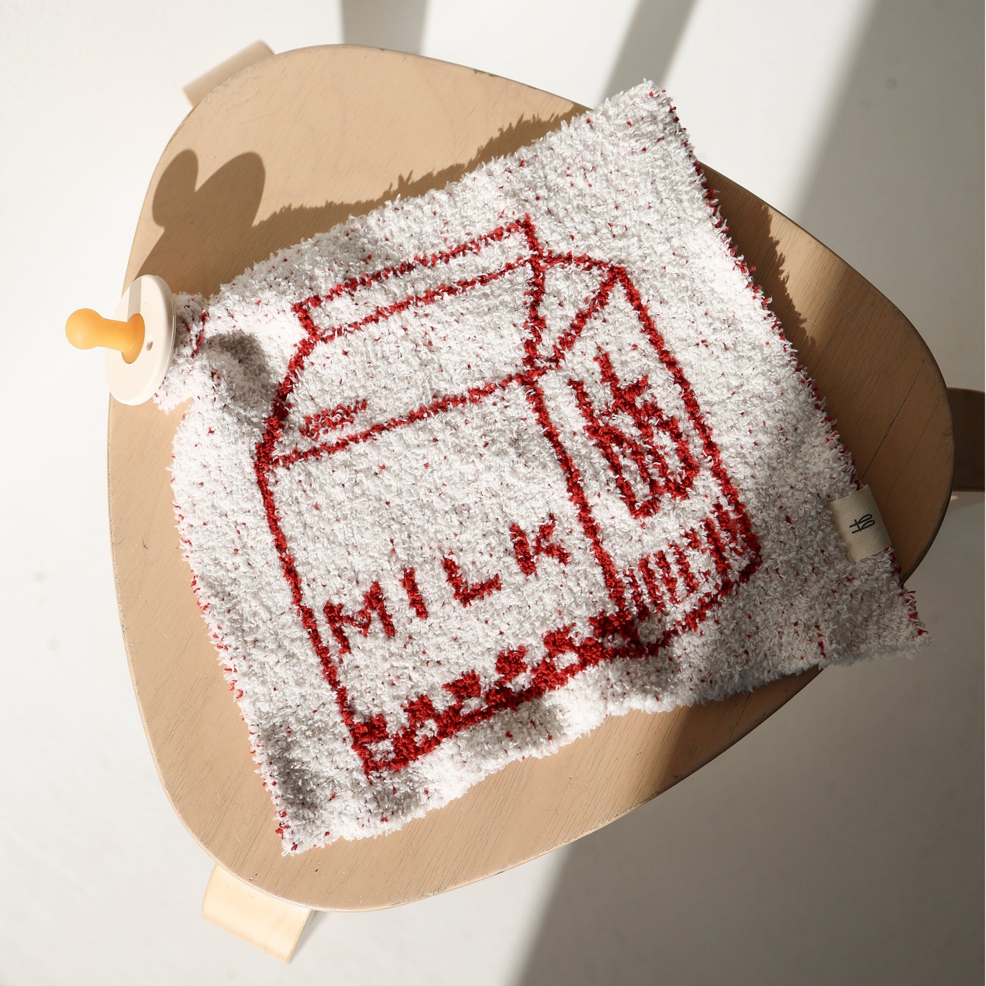 Milk Print Plush Baby Lovey Soft Microfiber Security Blanket - Image 4