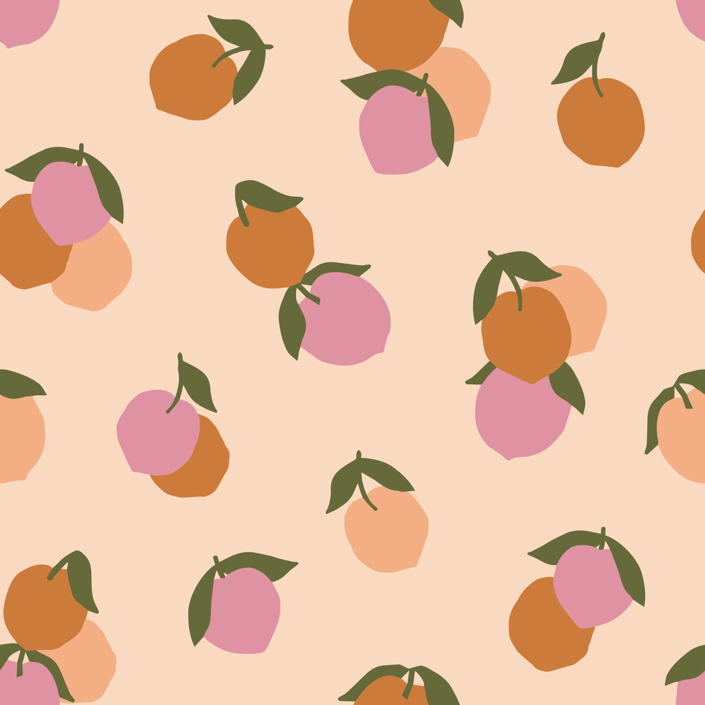Millions of Peaches Whimsical Floral Removable Wallpaper
