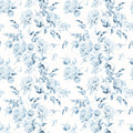 Florence Floral Removable Wallpaper in White and Blue