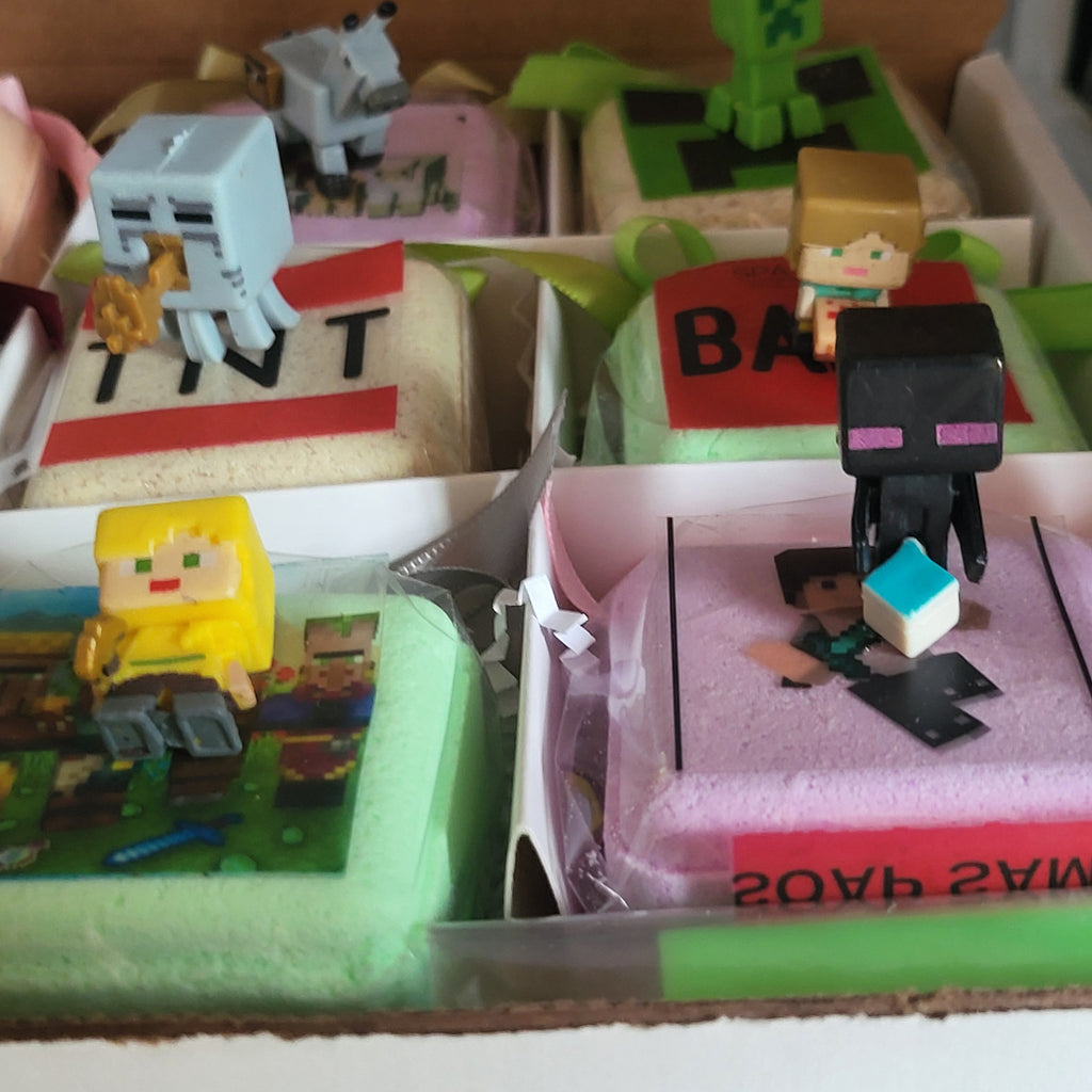 Bath Bombs for Kids with MineCrafter Toys Inside - BANG - BOOM - TNT - MADE in US, Natural Ingredients (12 Count) Pack of 1