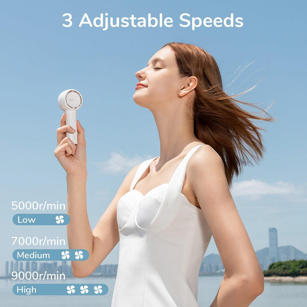 Modern Handheld Turbo Cooling Fan – Portable USB Rechargeable Fan