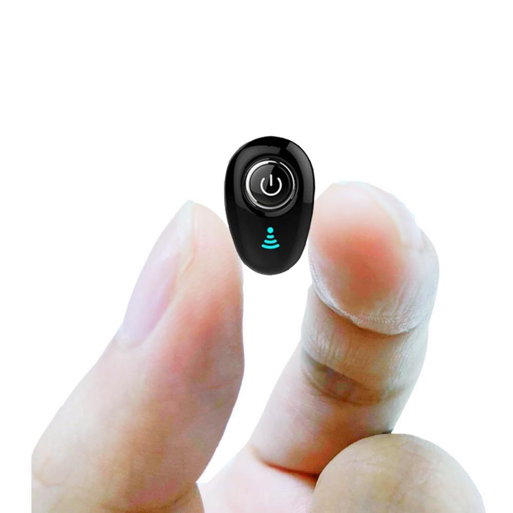 Small invisible TWS wireless Bluetooth 5.0 earbuds with deep bass and built-in microphone