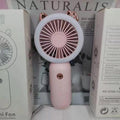 Portable Mini LED Desk Fan - Rechargeable USB Handheld Cooling Fan