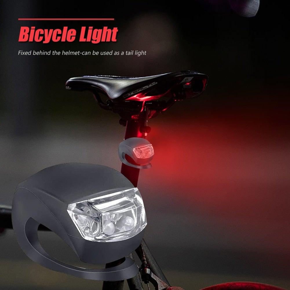 3-Mode Waterproof Silicone LED Bike Light Set for Commuters