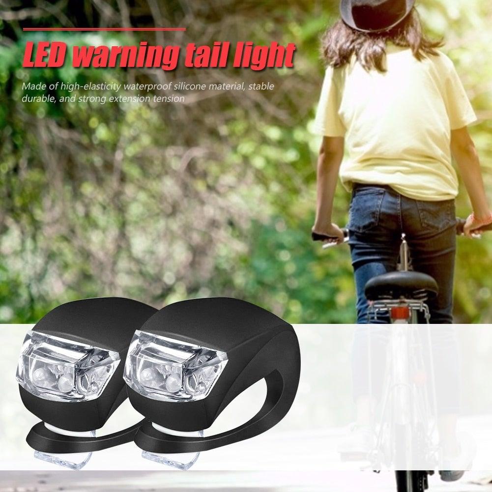 3-Mode Waterproof Silicone LED Bike Light Set for Commuters