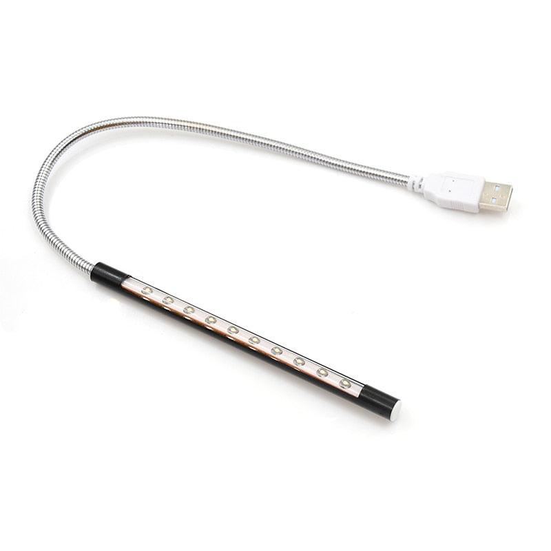 10-LED Flexible USB Reading Light for Laptop and Desk