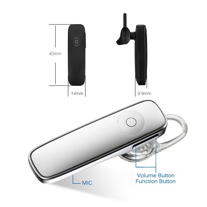 Wireless Bluetooth Business Headset with Noise-Cancelling Mic