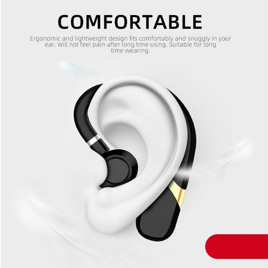 Wireless Bluetooth 5.0 Mono Earbud with Mic - 40h Call Time