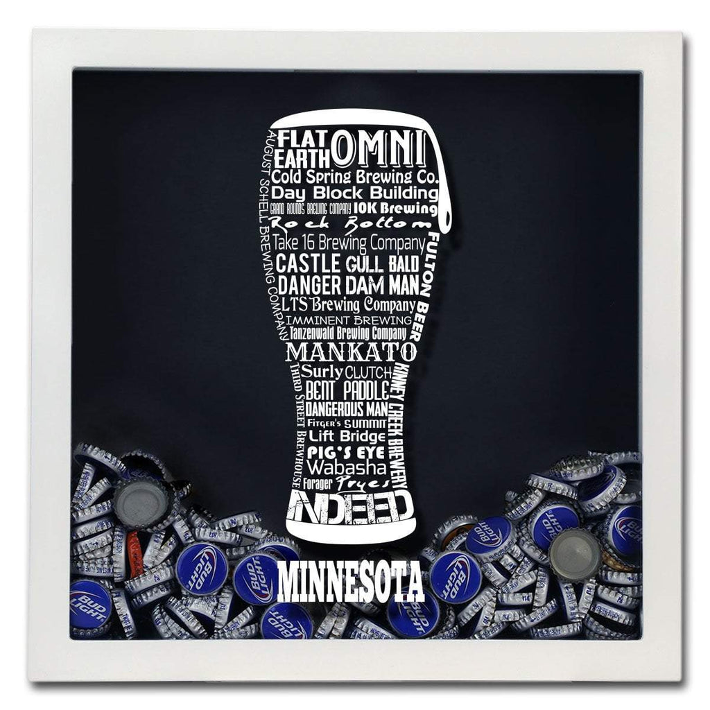 Minnesota Beer Typography Shadow Box