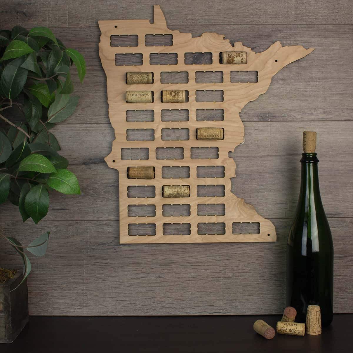 Minnesota Wine Cork Map