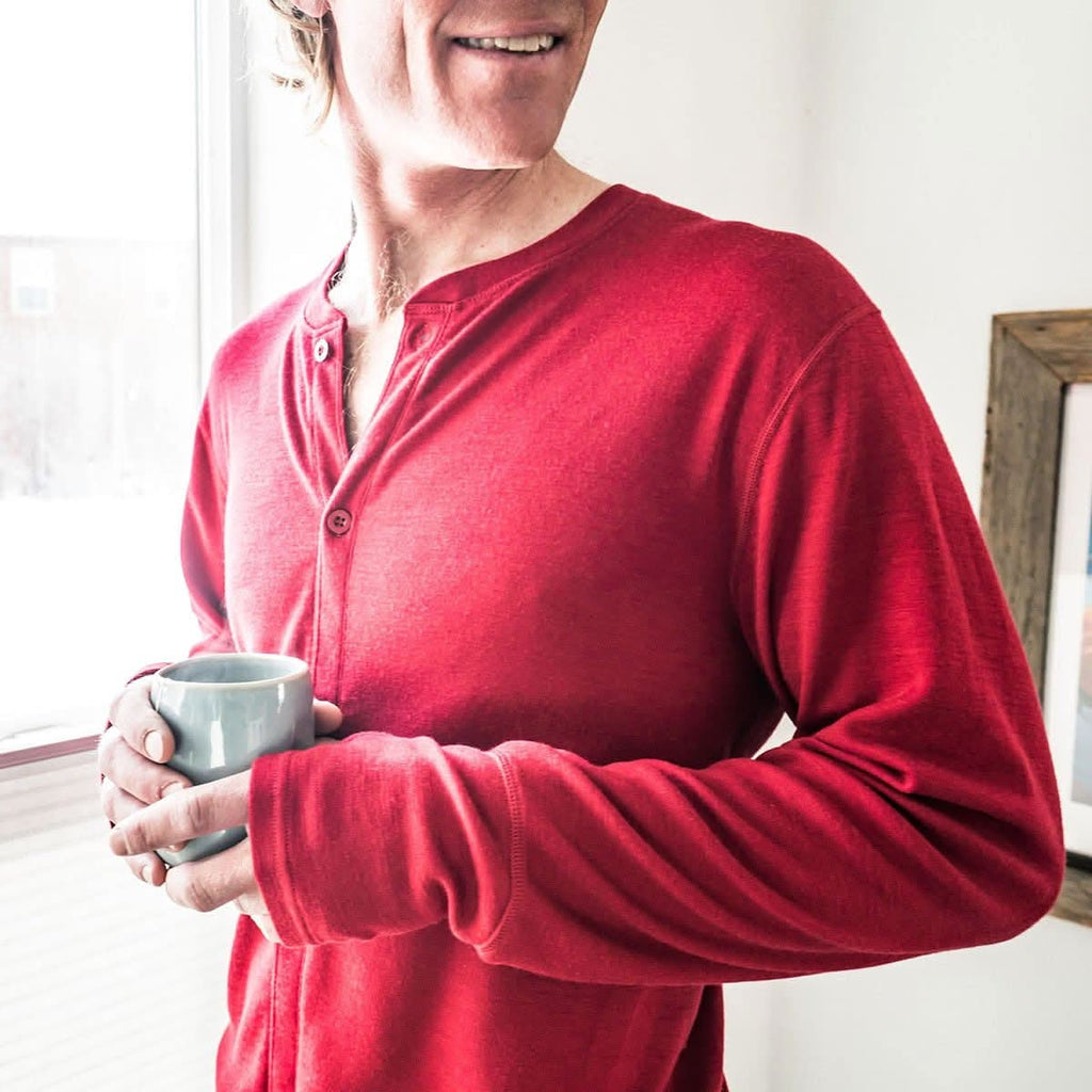 Midweight Merino Wool Union Suit - Men's Classic One-Piece Loungewear