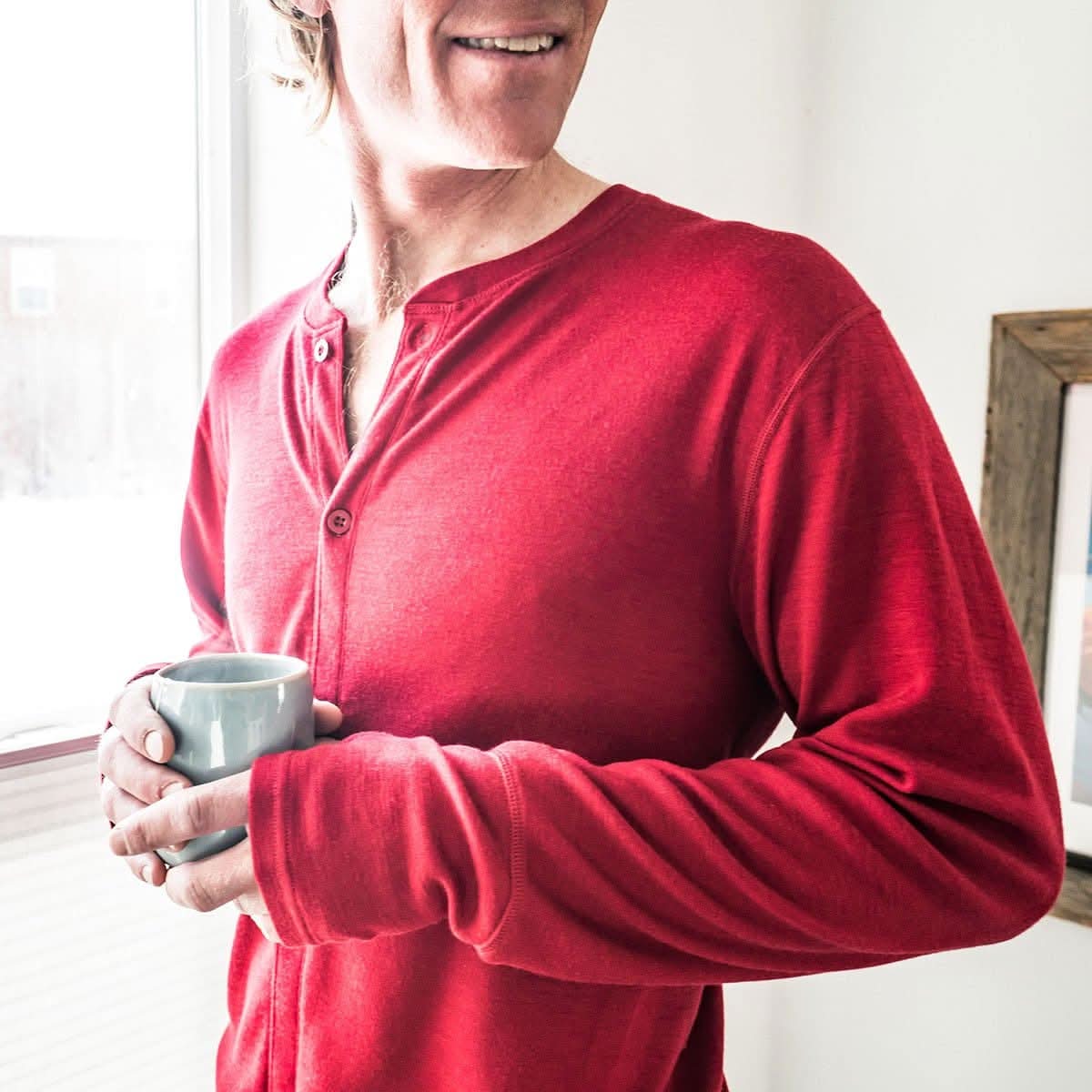 Midweight Merino Wool Union Suit - Men's Classic One-Piece Loungewear