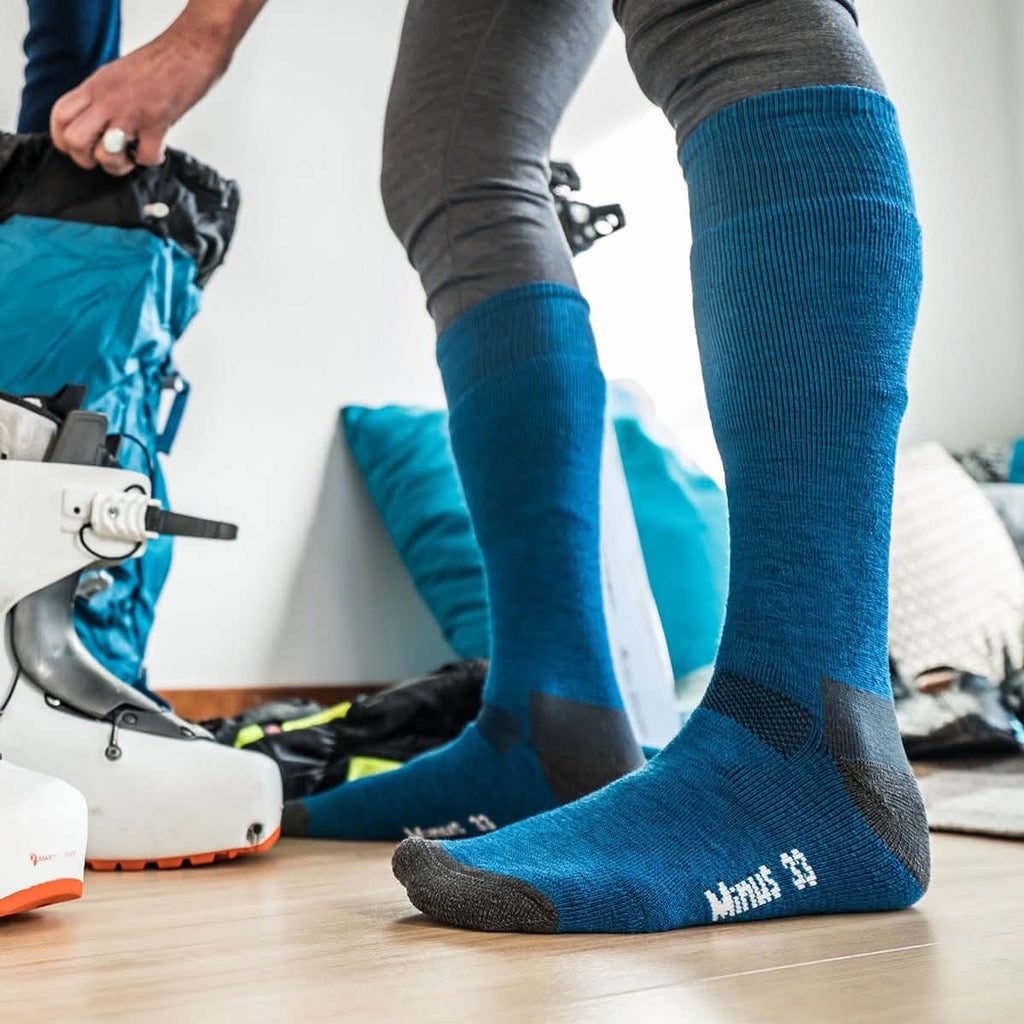 Lightweight Merino Wool Over-the-Calf Ski and Snowboard Socks