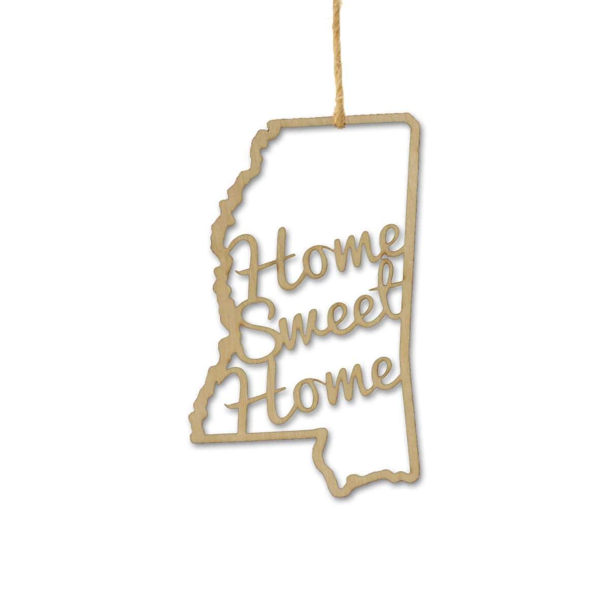 Mississipi Home Sweet Home Ornaments