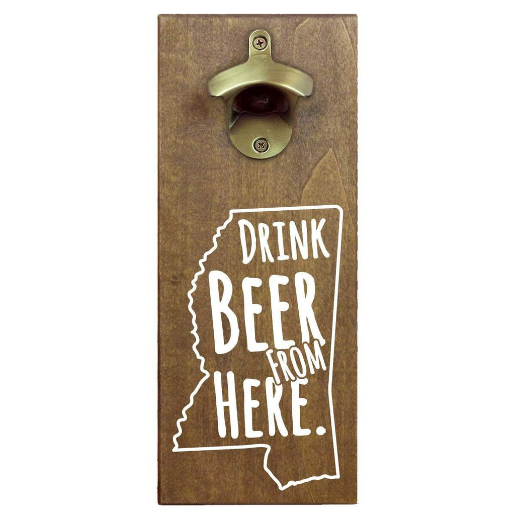 Mississippi Drink Beer From Here Cap Catching Magnetic Bottle Opener