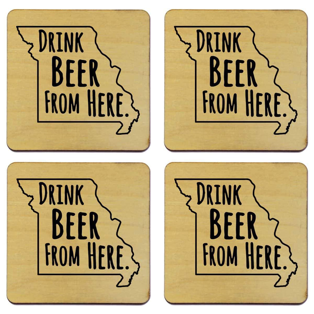 Missouri Drink Beer From Here Coasters