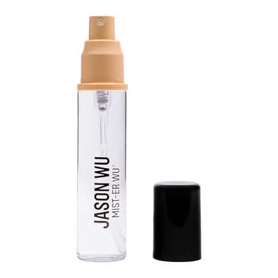 Jason Wu Beauty Mister-Wu It 01 Sip It anti-aging face mist in a clear bottle with black text and tan accents.