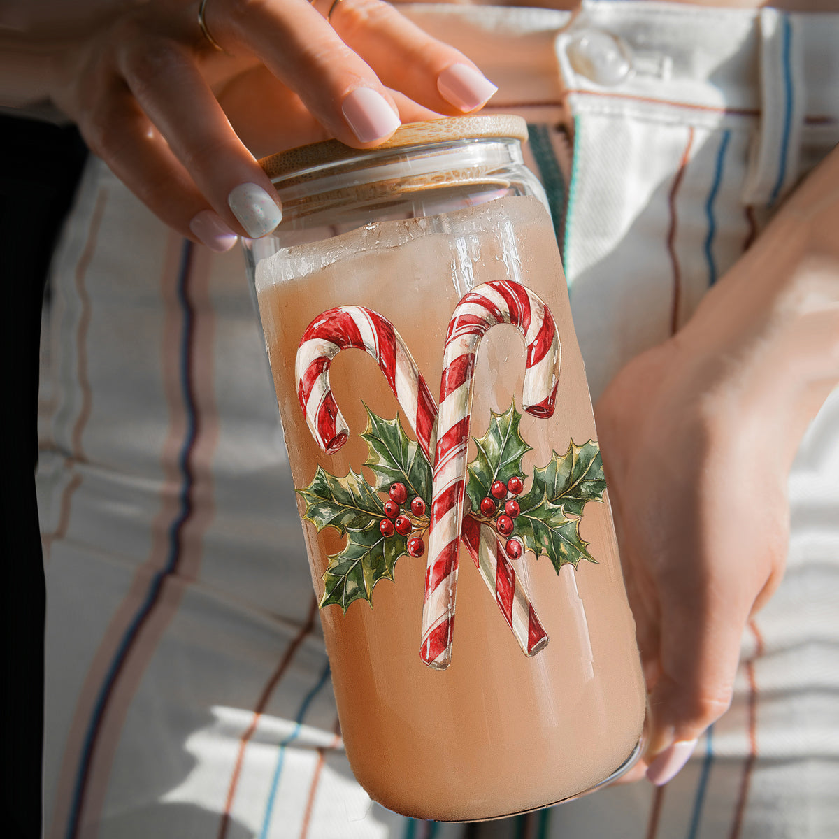 Candy Cane Holly 17oz