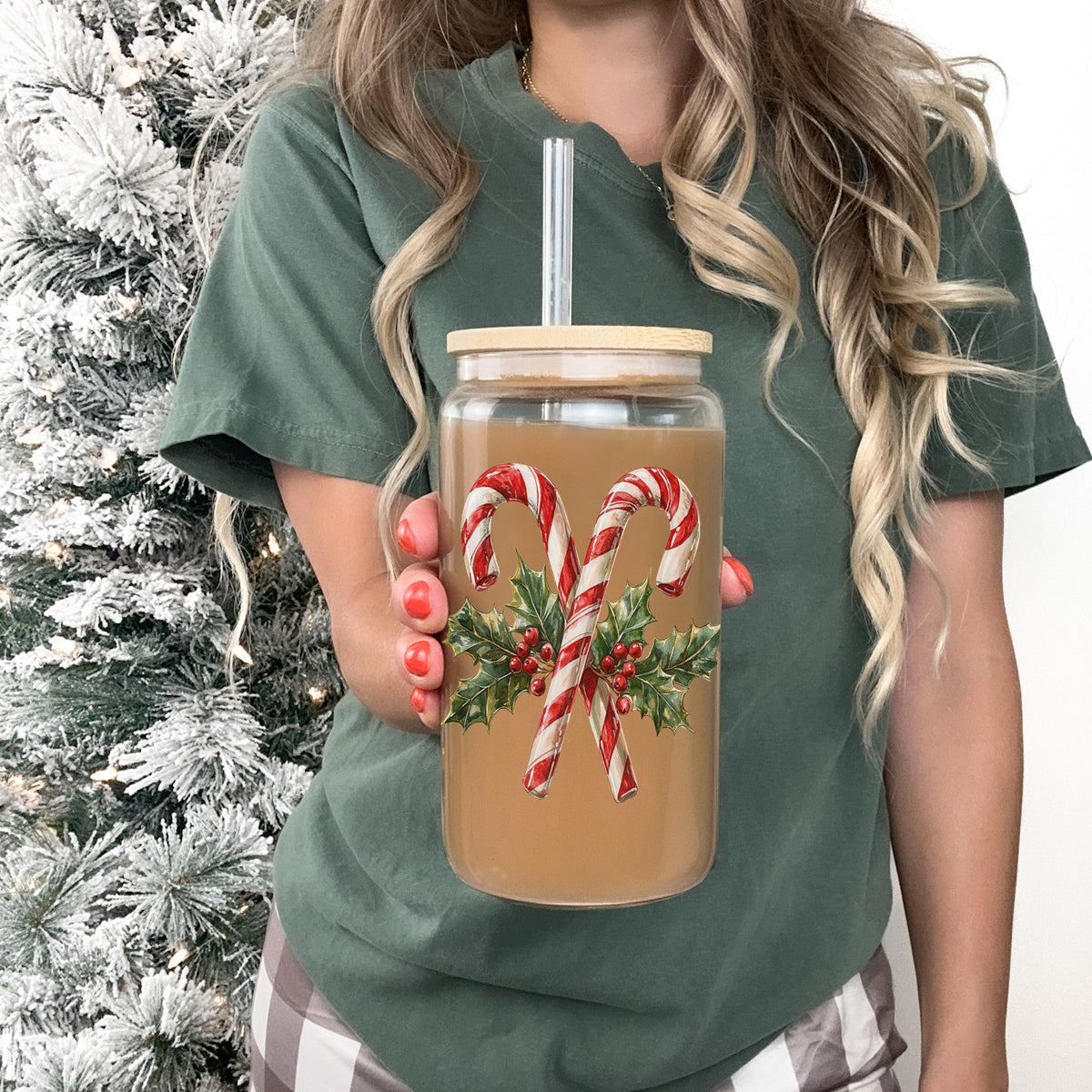 Candy Cane Holly 17oz