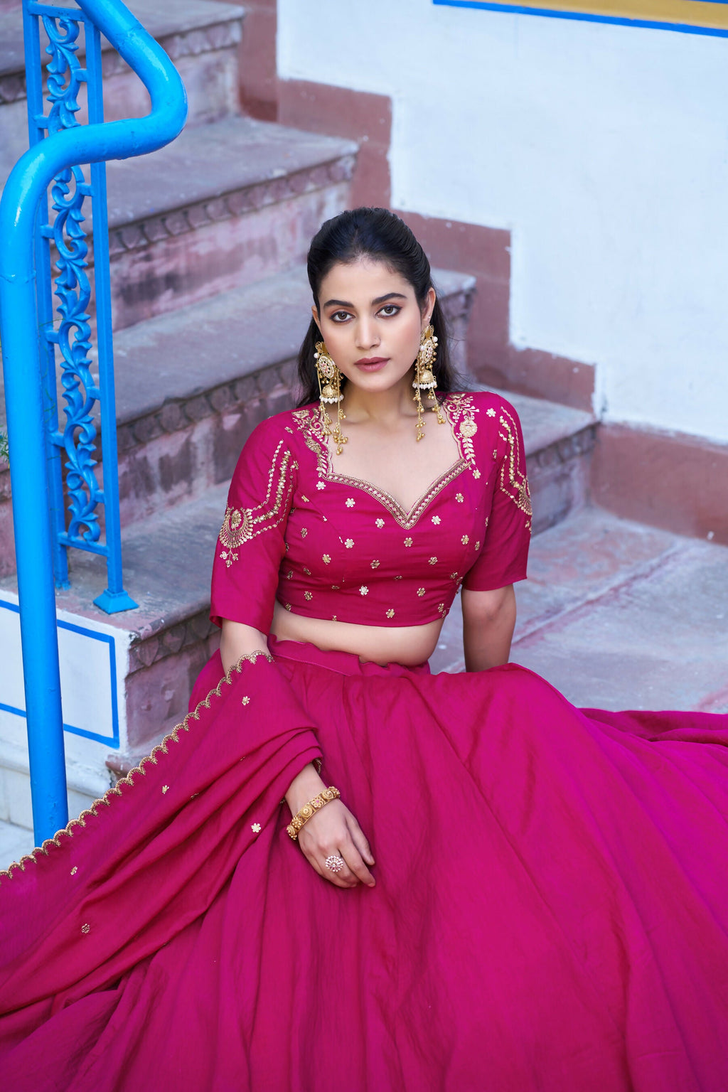 Ranipink NC Silk Lehenga Choli with Embroidery Work
