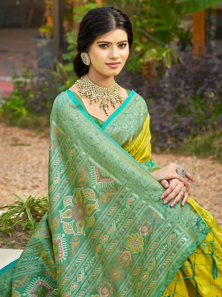 Mustard Soft Silk Saree with Matching Blouse