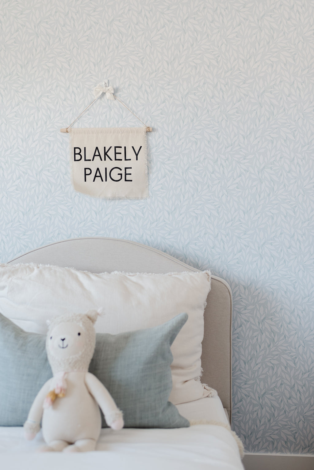 Haven Removable Wallpaper in Blue, Pink and Mint