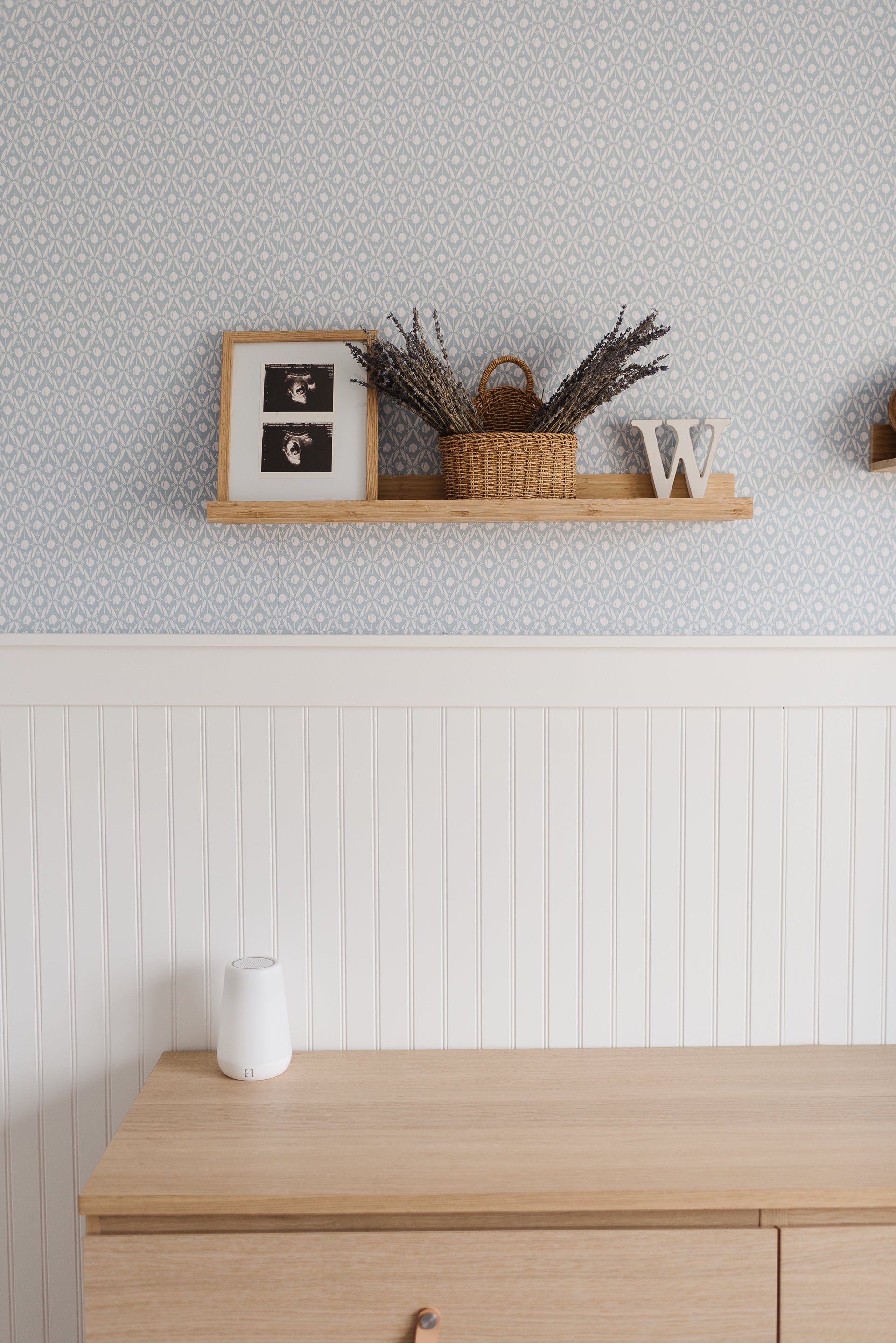 Elowen Floral Removable Wallpaper in Blue, White, Pink & Mint