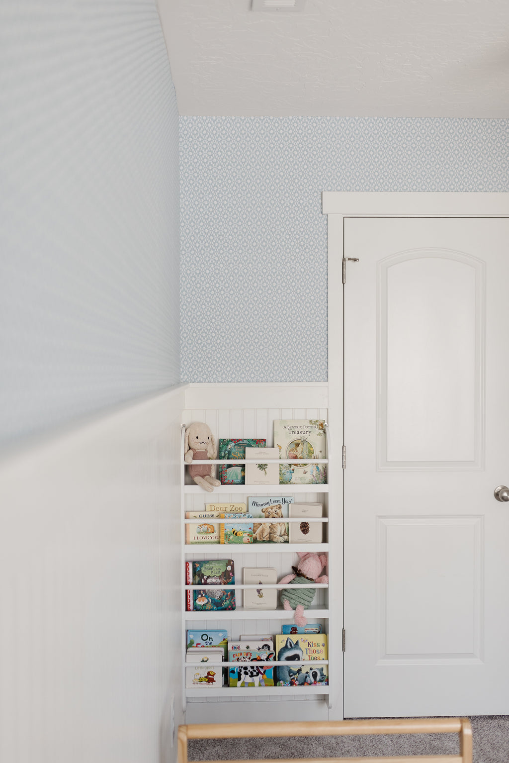 Elowen Floral Removable Wallpaper in Blue, White, Pink & Mint