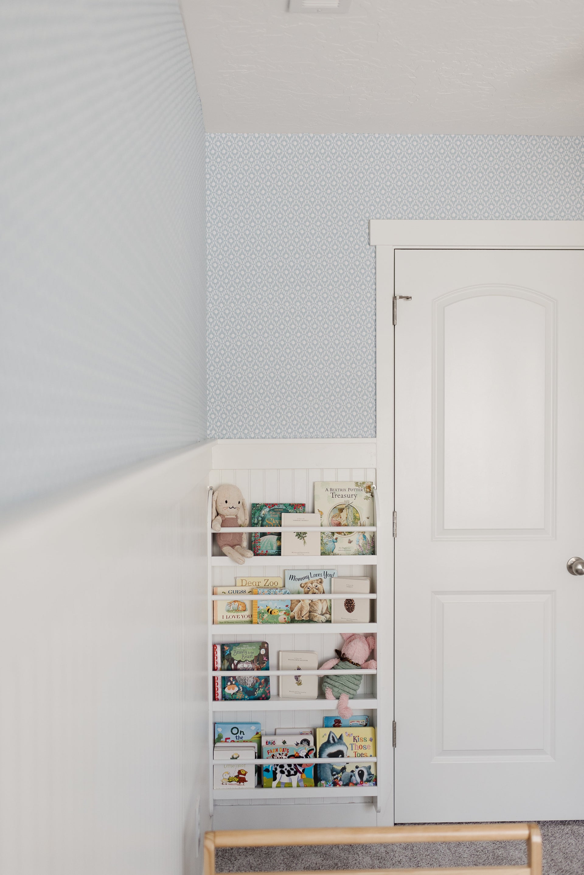 Elowen Floral Removable Wallpaper in Blue, White, Pink & Mint
