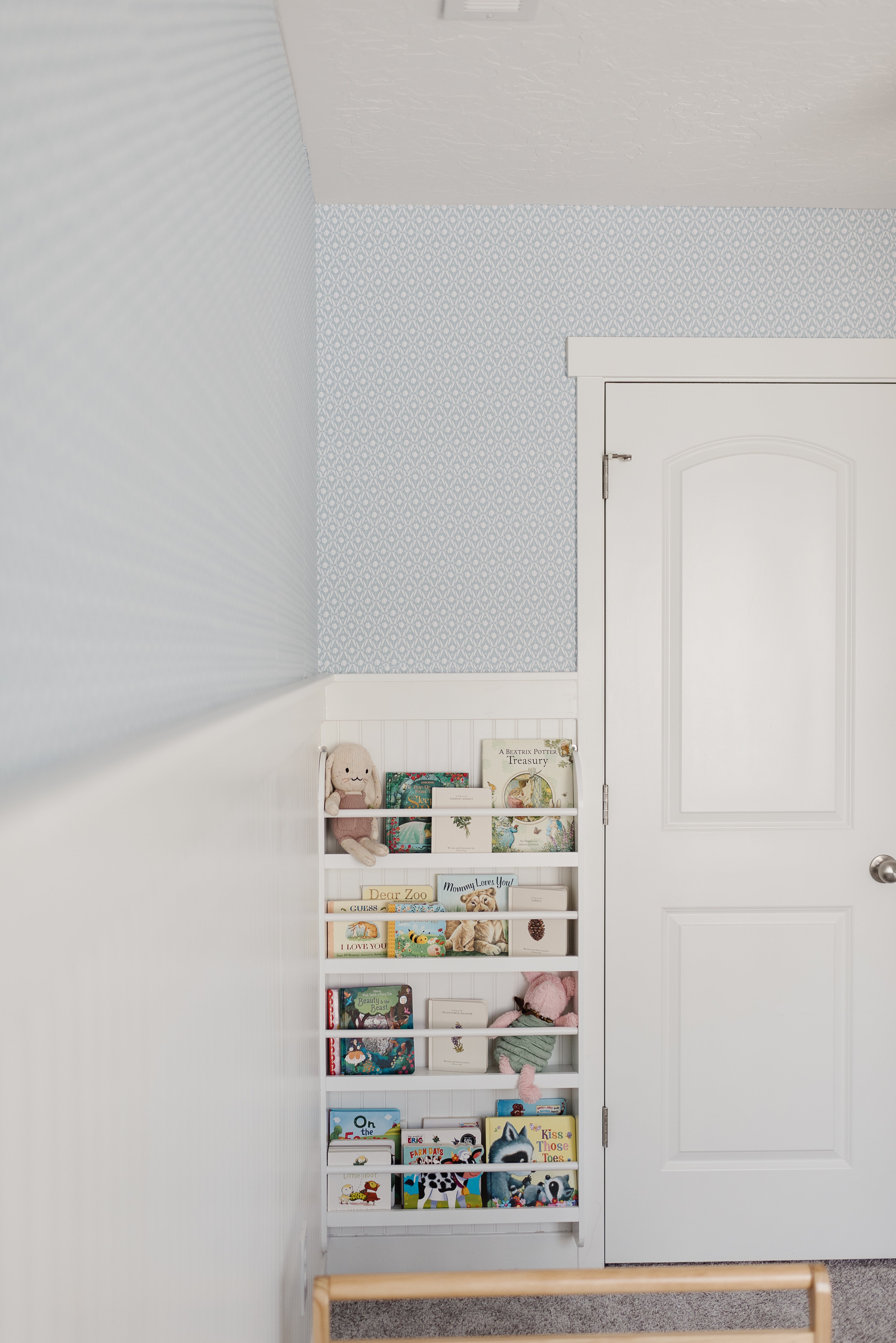 Elowen Floral Removable Wallpaper in Blue, White, Pink & Mint