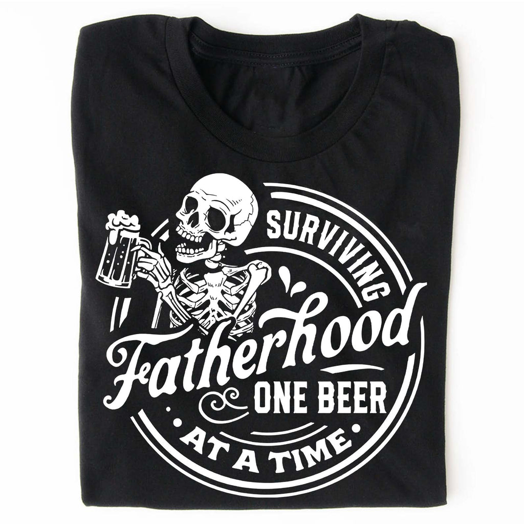 Funny Fatherhood Shirt | Surviving Fatherhood One Beer At A Time T-Shirt | Father’s Day Gift For Dad Or Husband 682257