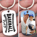 Personalized Baseball Dad Keychain – Custom Photo Keychain | Father's Day Gift, Gifts for Basketball Fans, Gifts for Him, Sports Lover Gift 682274