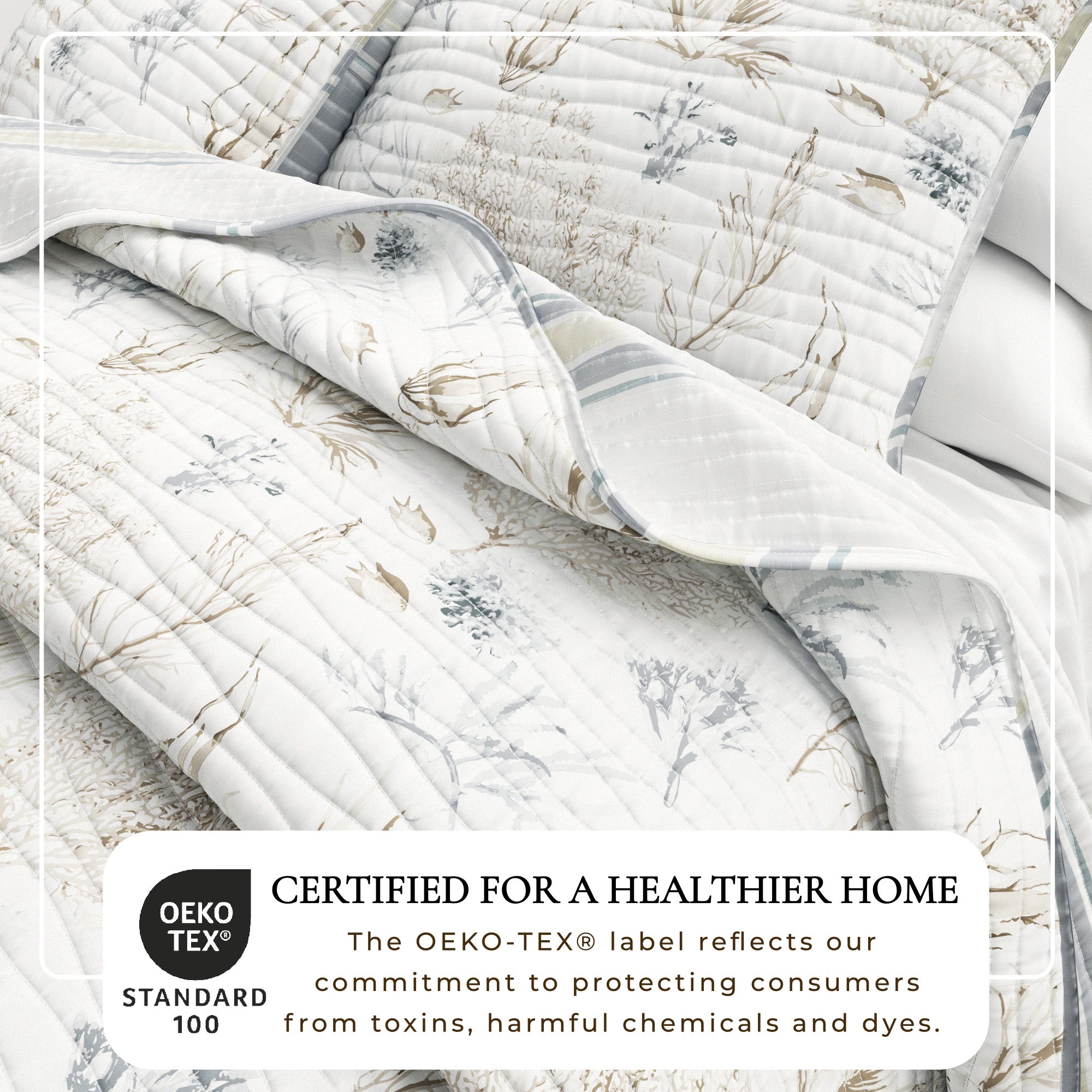 Coral Sea Maze Coastal Quilt Set - Newcomb Collection