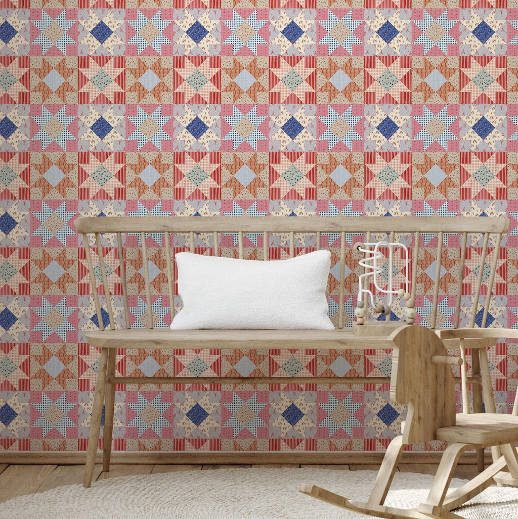 Midge wallpaper pattern by Annalee Beck displayed on a room wall