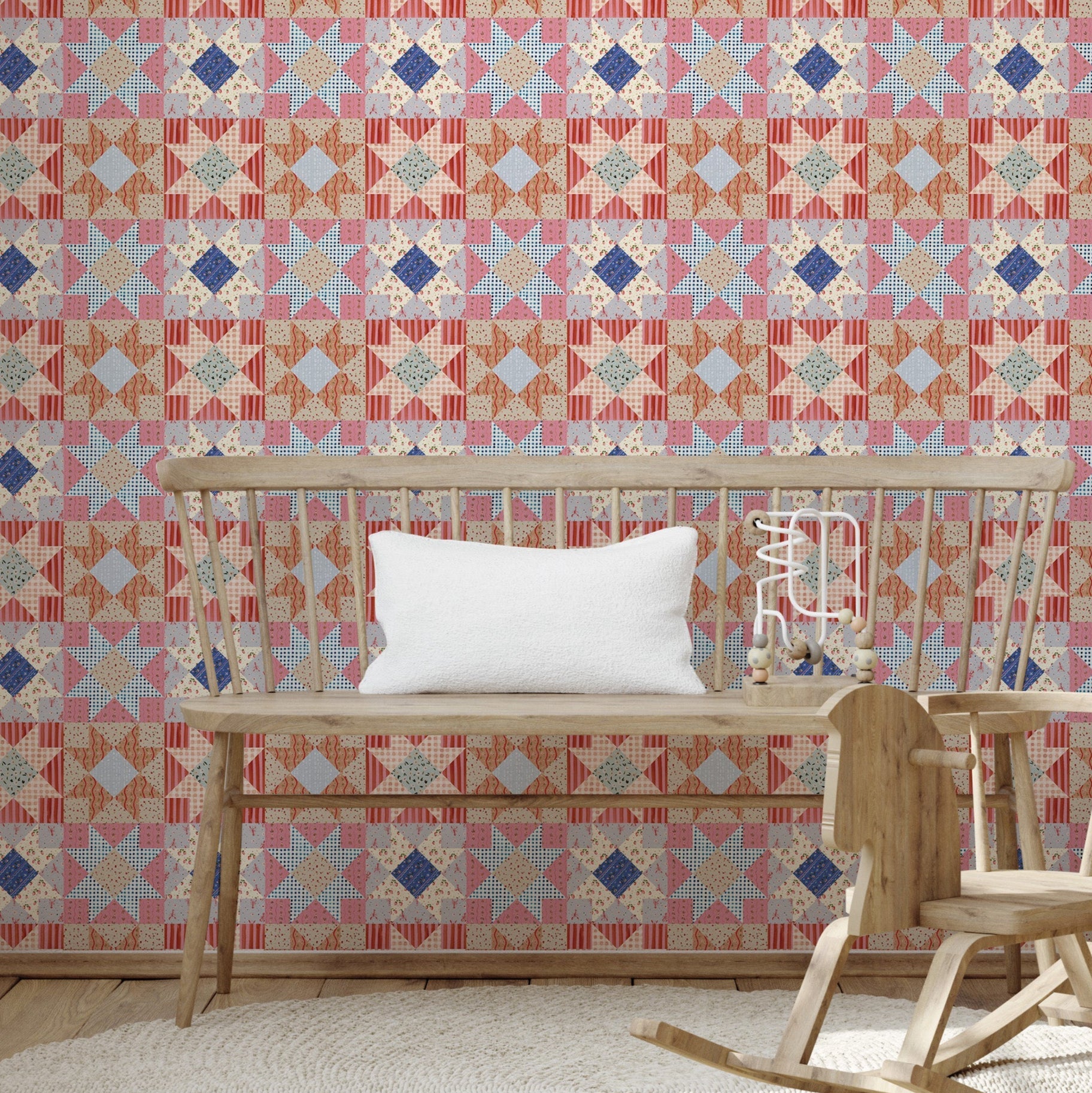 Midge wallpaper pattern by Annalee Beck displayed on a room wall