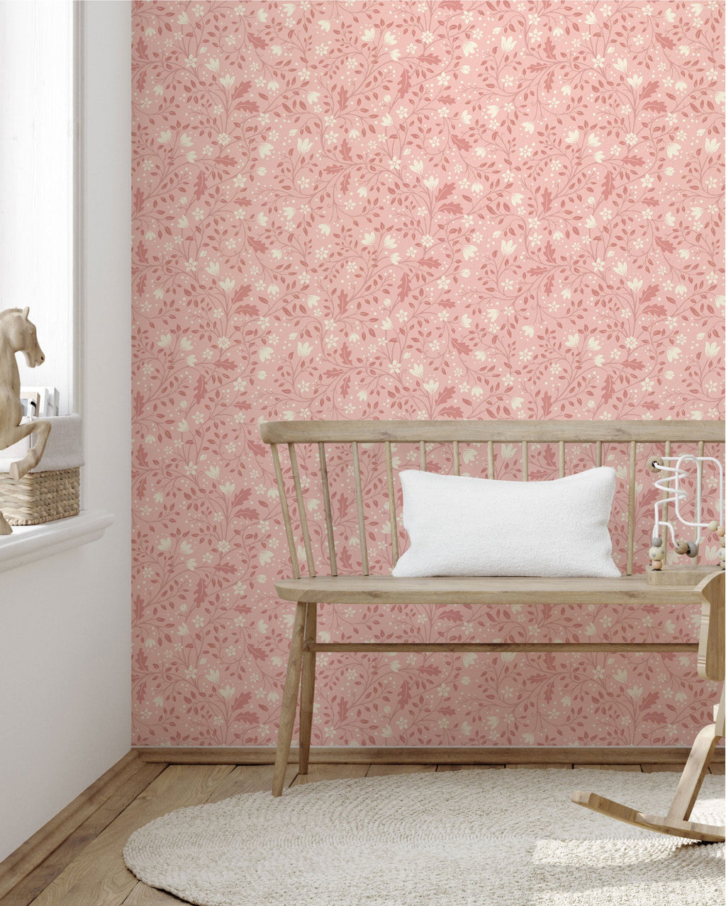 Clematis Botanical Peel and Stick Wallpaper by Anna Black Creative