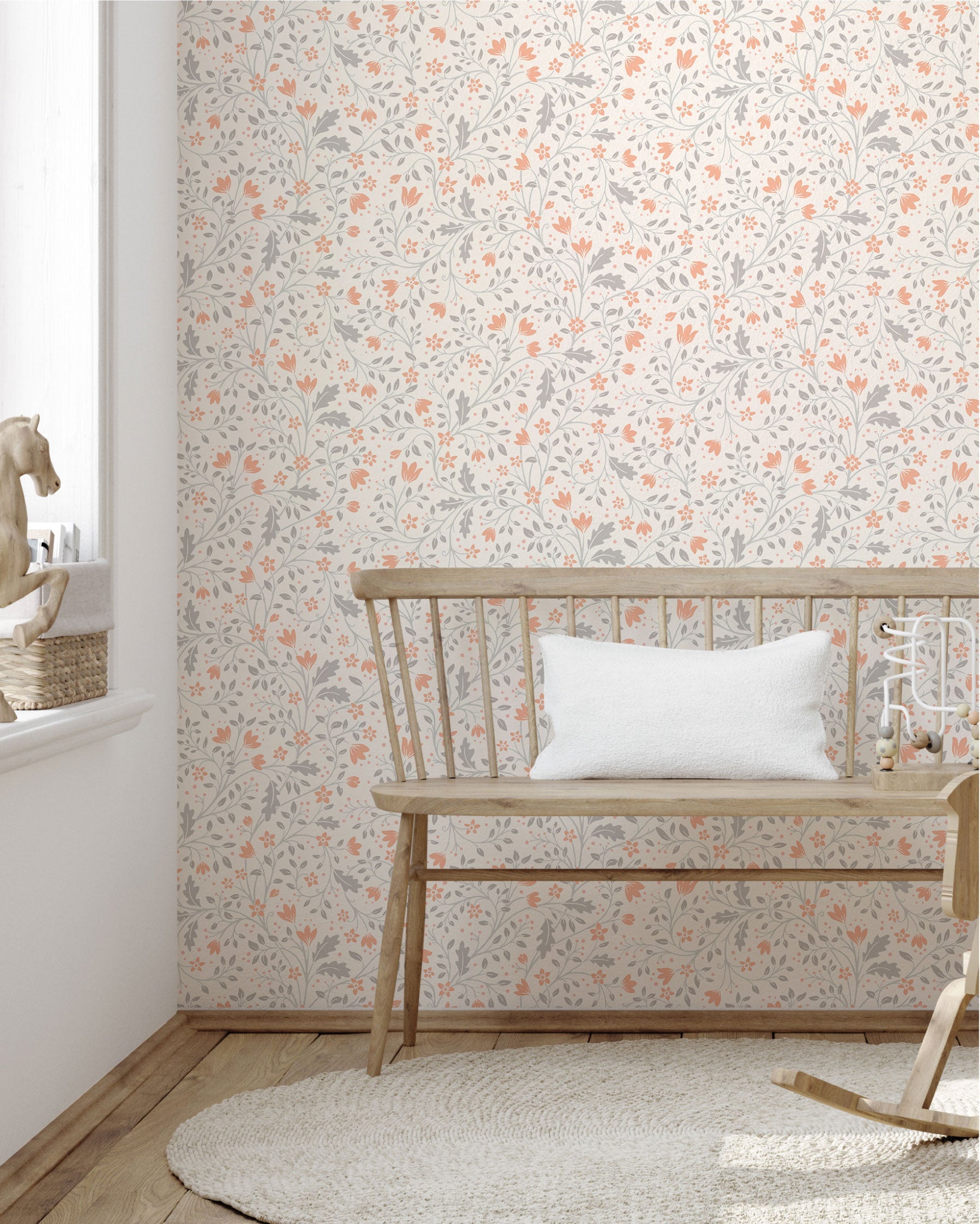 Clematis Botanical Peel and Stick Wallpaper by Anna Black Creative